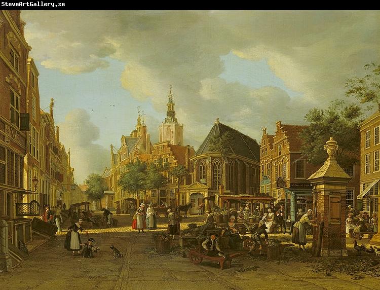 unknow artist The Groenmarkt as seen towards the Westeinde